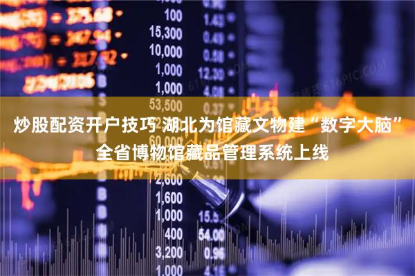炒股配资开户技巧 湖北为馆藏文物建“数字大脑”  全省博物馆藏品管理系统上线